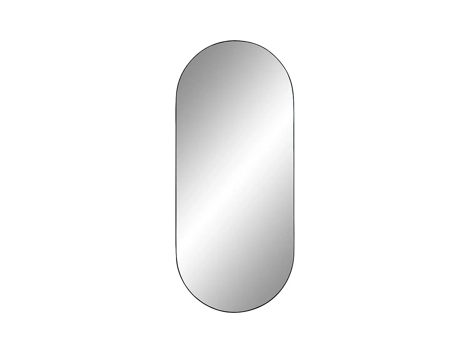 Espejo ovalado de acero JERSEY – L 50 x H 80 cm-Color Negro