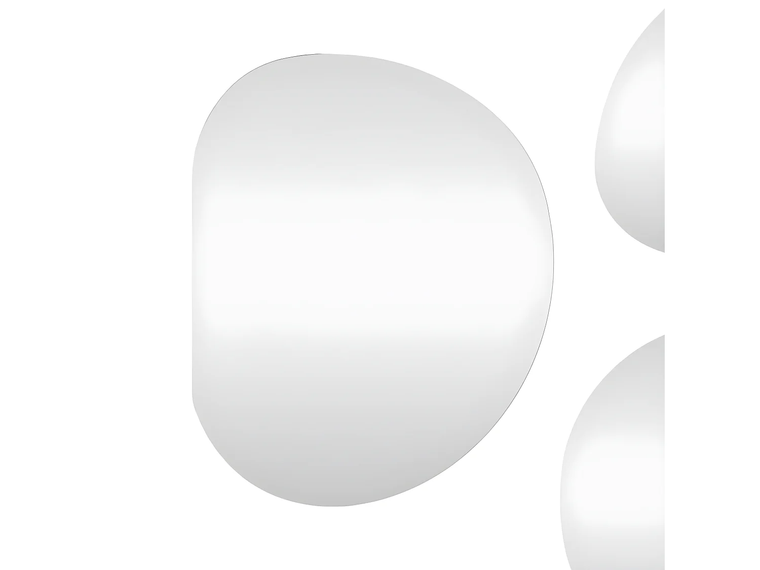 Palermo - Lot de 3 miroirs de formes organiques : Couleur - Transparent