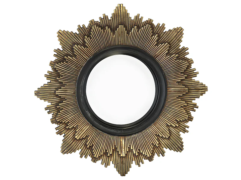 Léonie - Miroir soleil ø20 cm : Couleur - Noir / Or