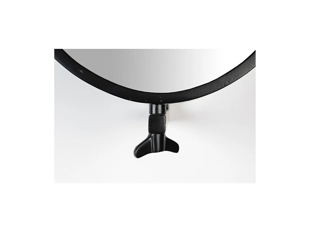 Lara - Miroir ovale en métal - Noir