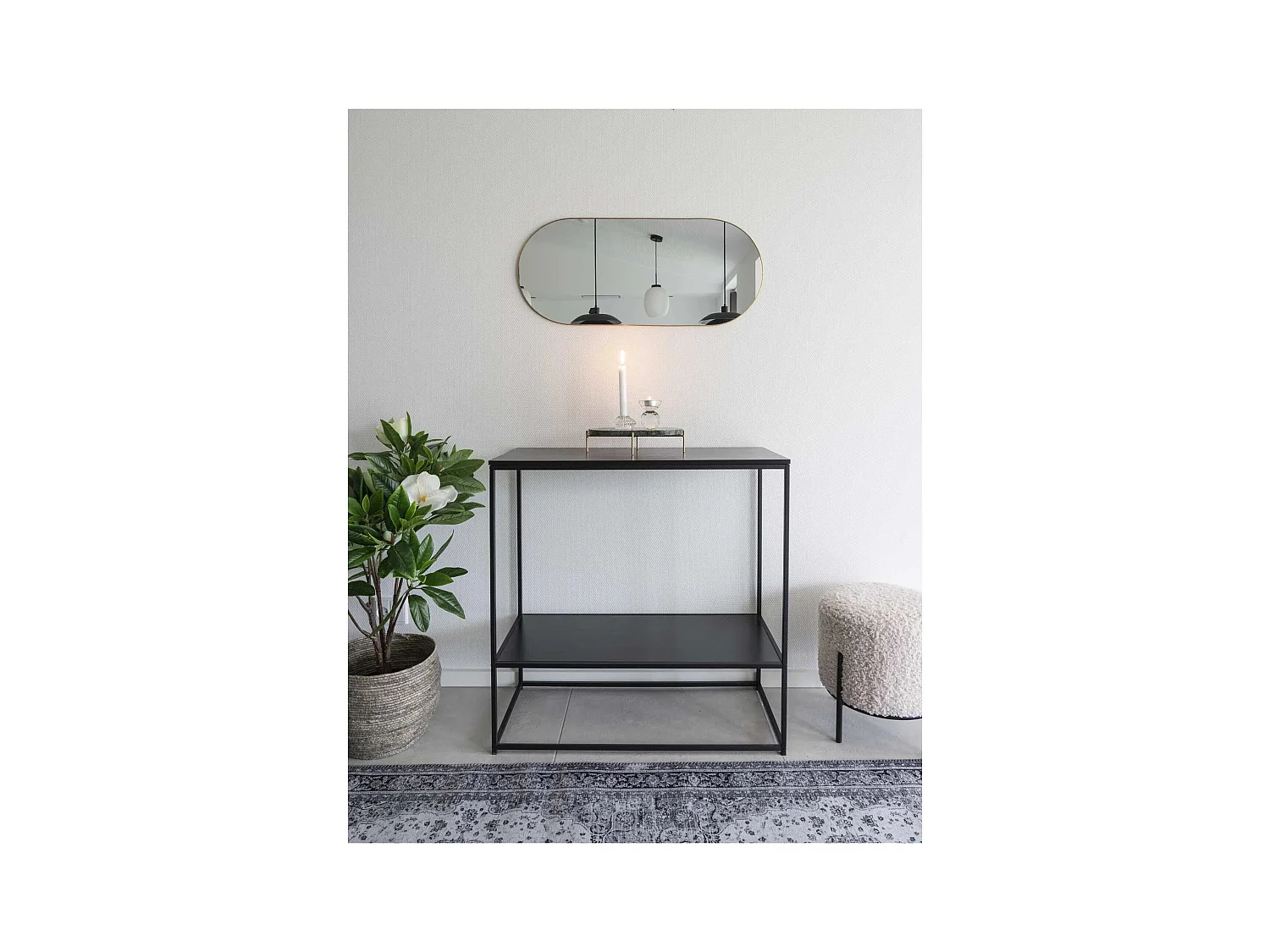 Miroir ovale en acier JERSEY – L 50 x H 80cm-Doré