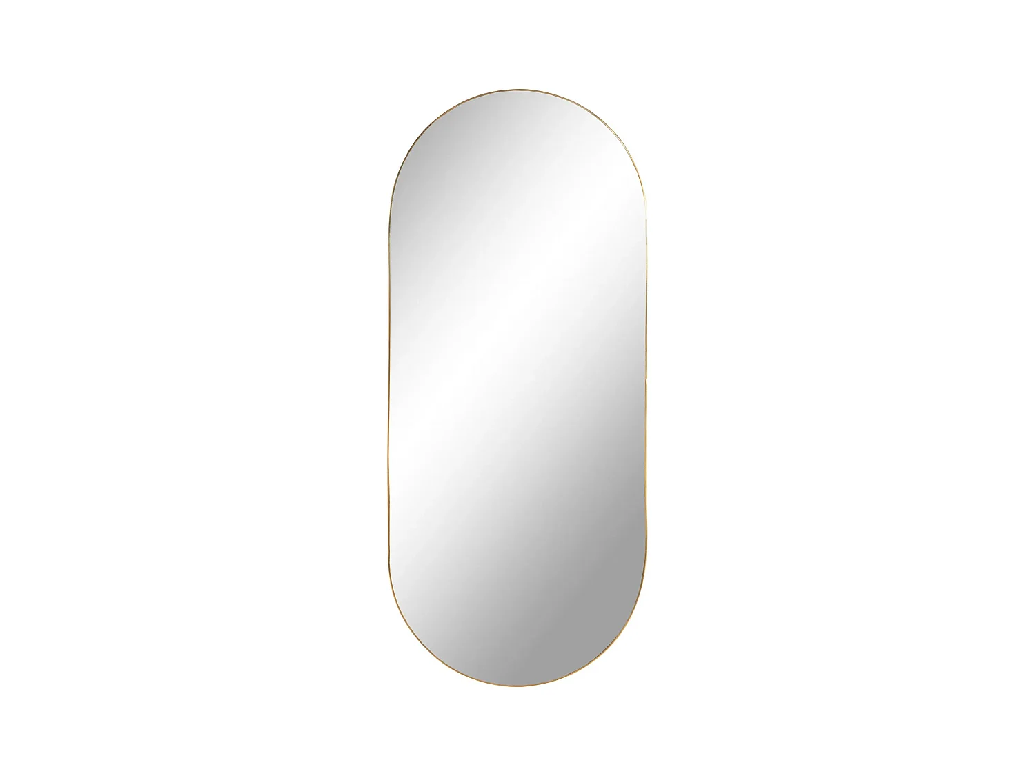 Miroir ovale en acier JERSEY – L 50 x H 80cm-Doré