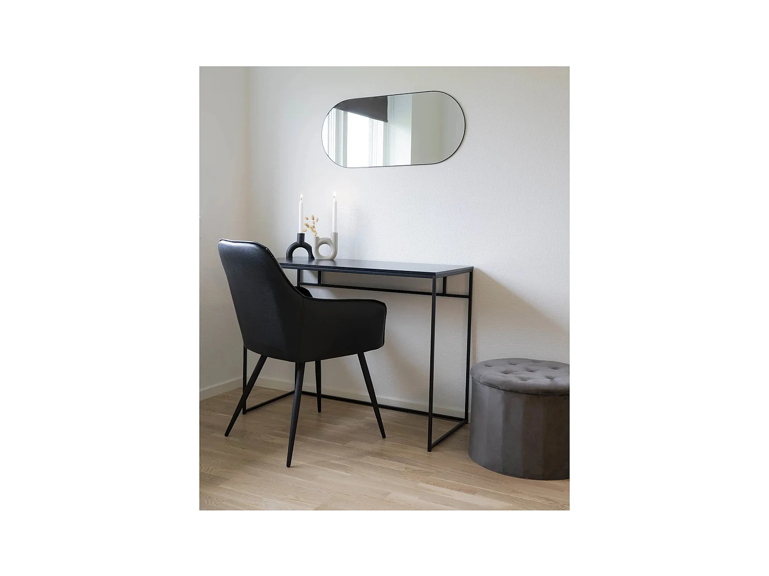 Espejo ovalado de acero JERSEY – L 50 x H 80 cm-Color Oro