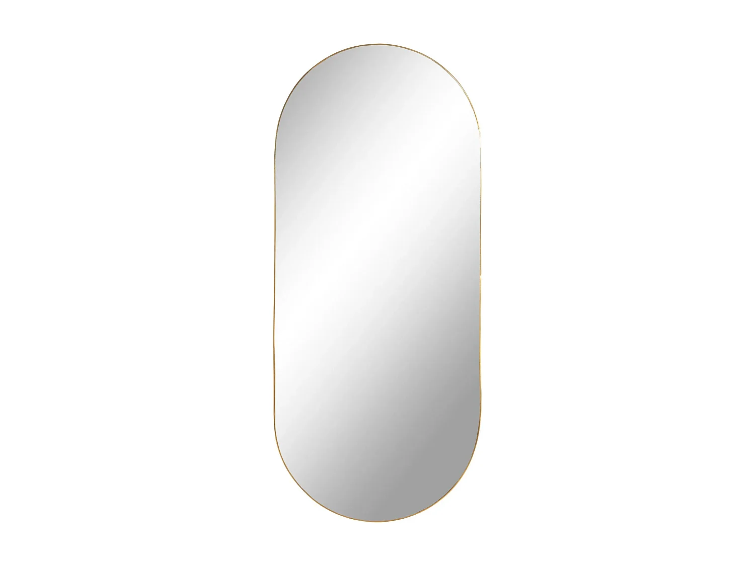 Miroir ovale en acier JERSEY – L 50 x H 80cm-Doré