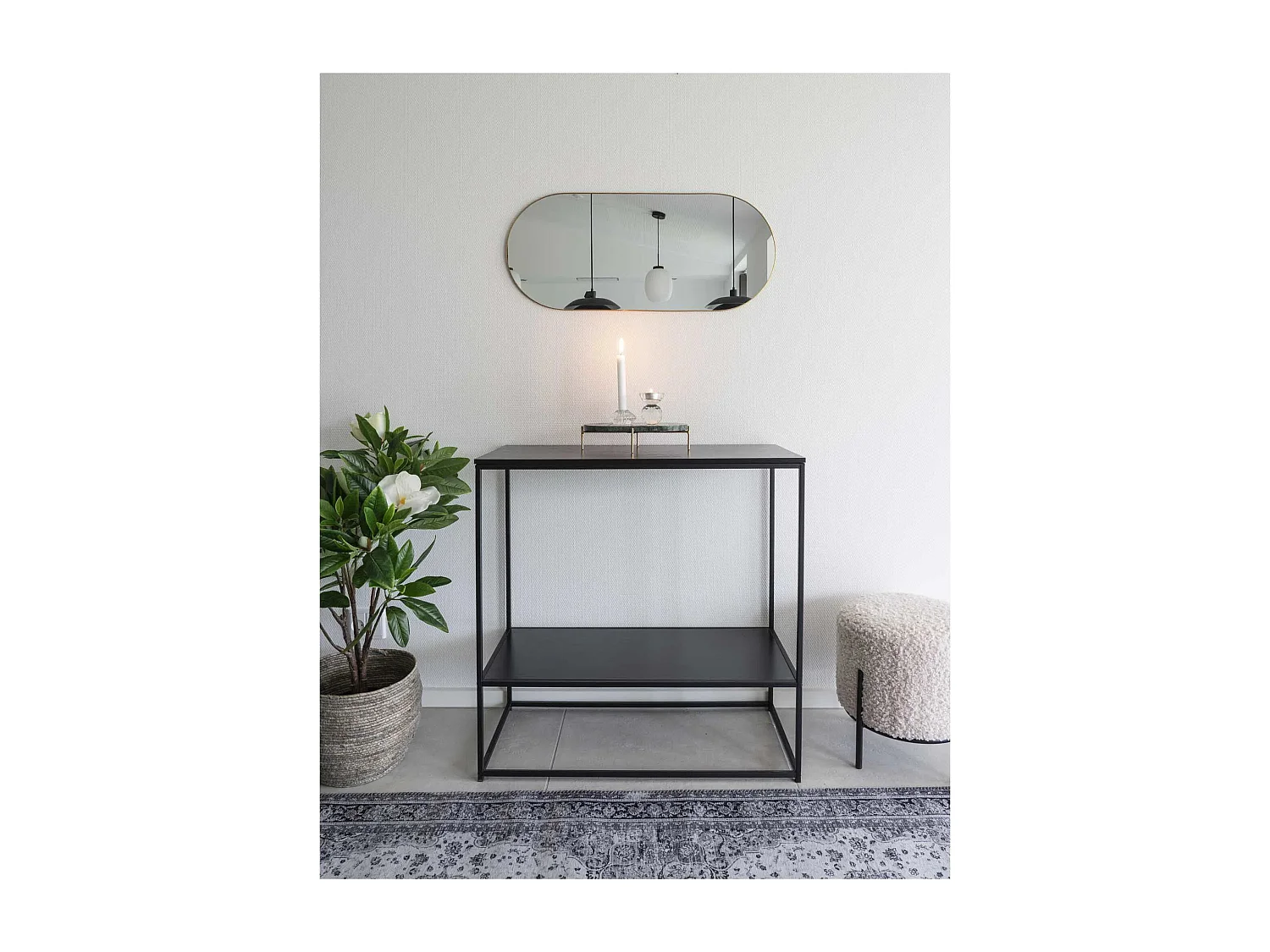 Miroir ovale en acier JERSEY – L 50 x H 80cm-Doré