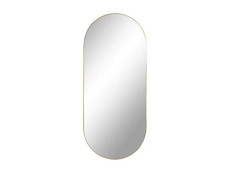 Miroir ovale en acier JERSEY – L 50 x H 80cm-Doré