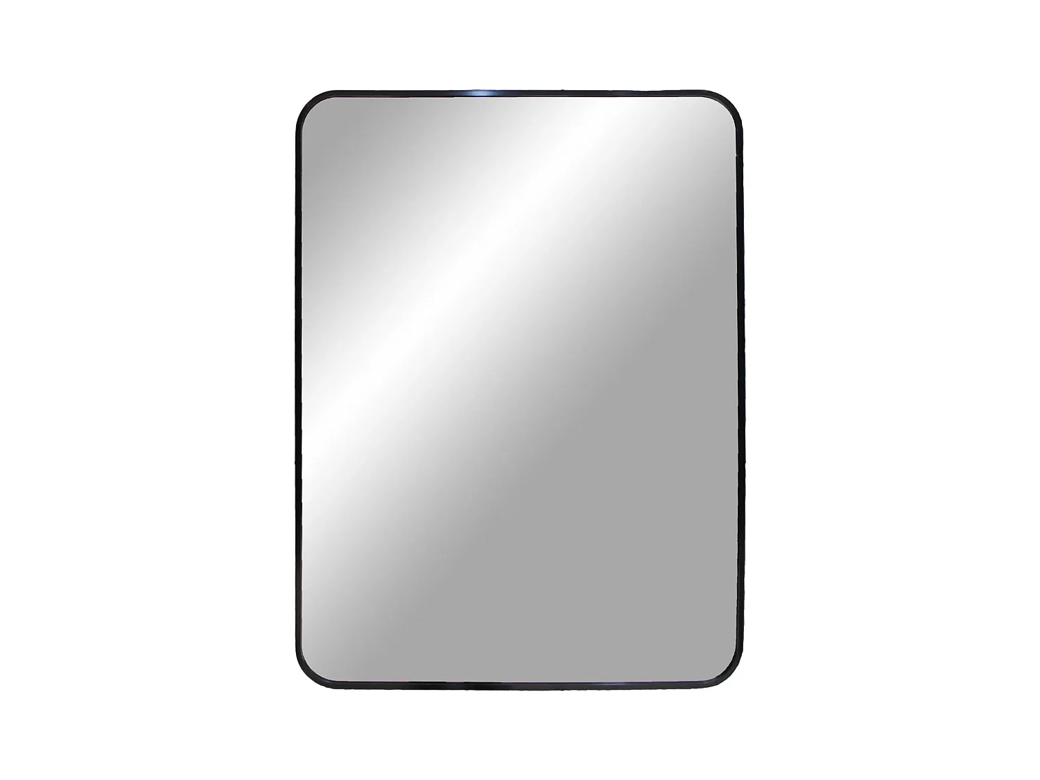 Rechthoekige aluminium spiegel MADRID – L 50 x H 70 cm-Kleur Zwart
