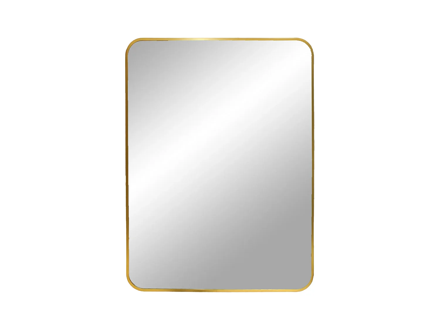 Rechthoekige aluminium spiegel MADRID – L 50 x H 70 cm-Kleur Zwart