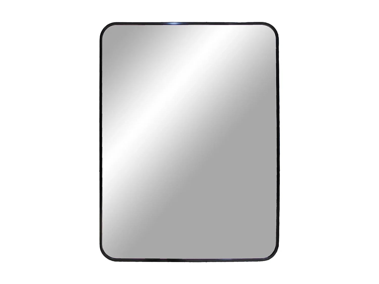 Miroir rectangulaire en aluminium MADRID – L 50 x H 70cm-Noir