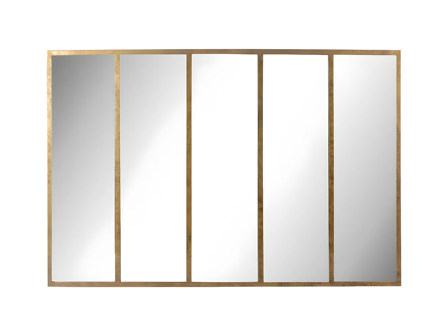 Loos - Miroir verrière en métal 137x90 cm - Or