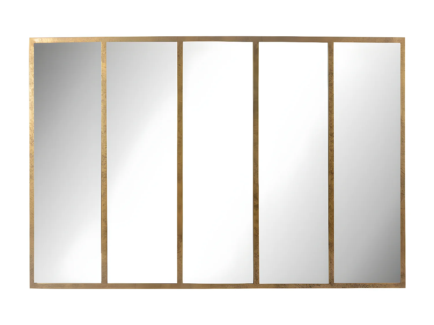 Loos - Miroir verrière en métal 137x90 cm - Or