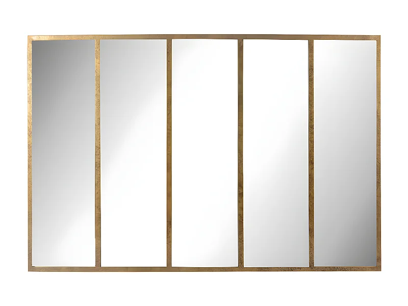 Loos - Miroir verrière en métal 137x90 cm - Or