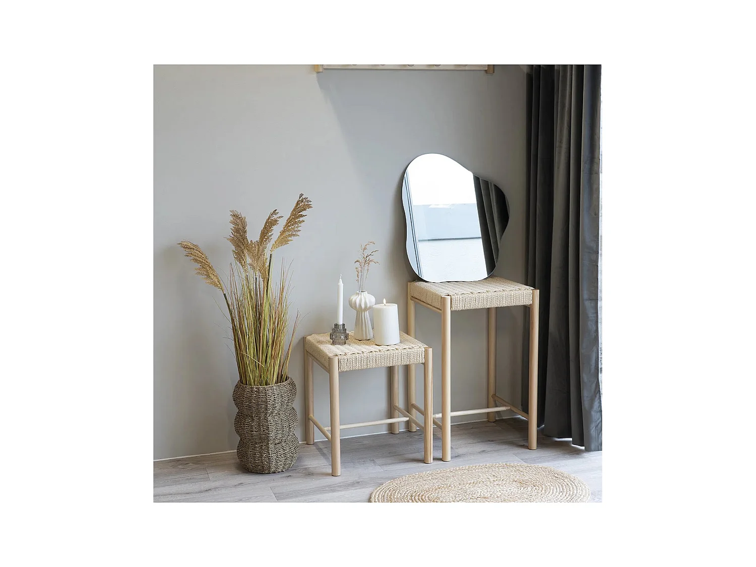 PALERMO organisch gevormde wandspiegel – L 50 x H 55 cm