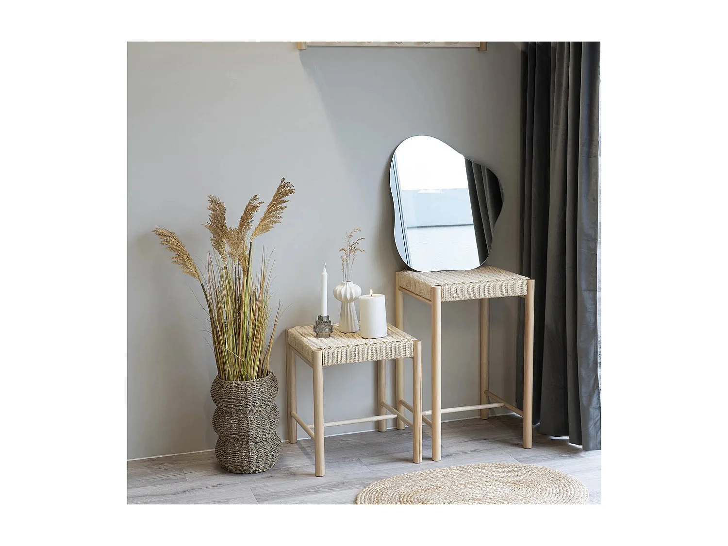 PALERMO organisch gevormde wandspiegel – L 50 x H 55 cm