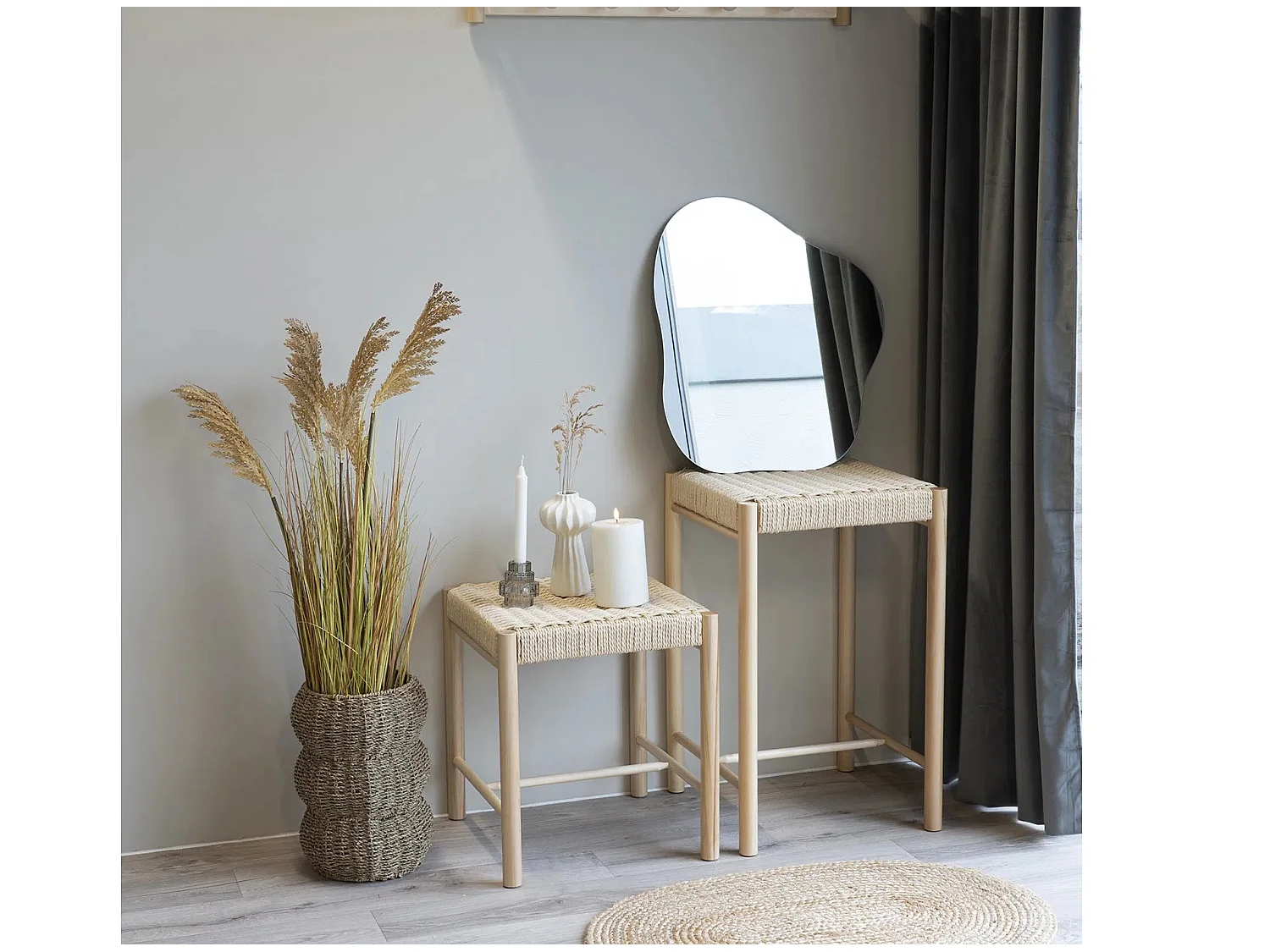 Miroir mural de forme organique PALERMO – L 50 x H 55cm