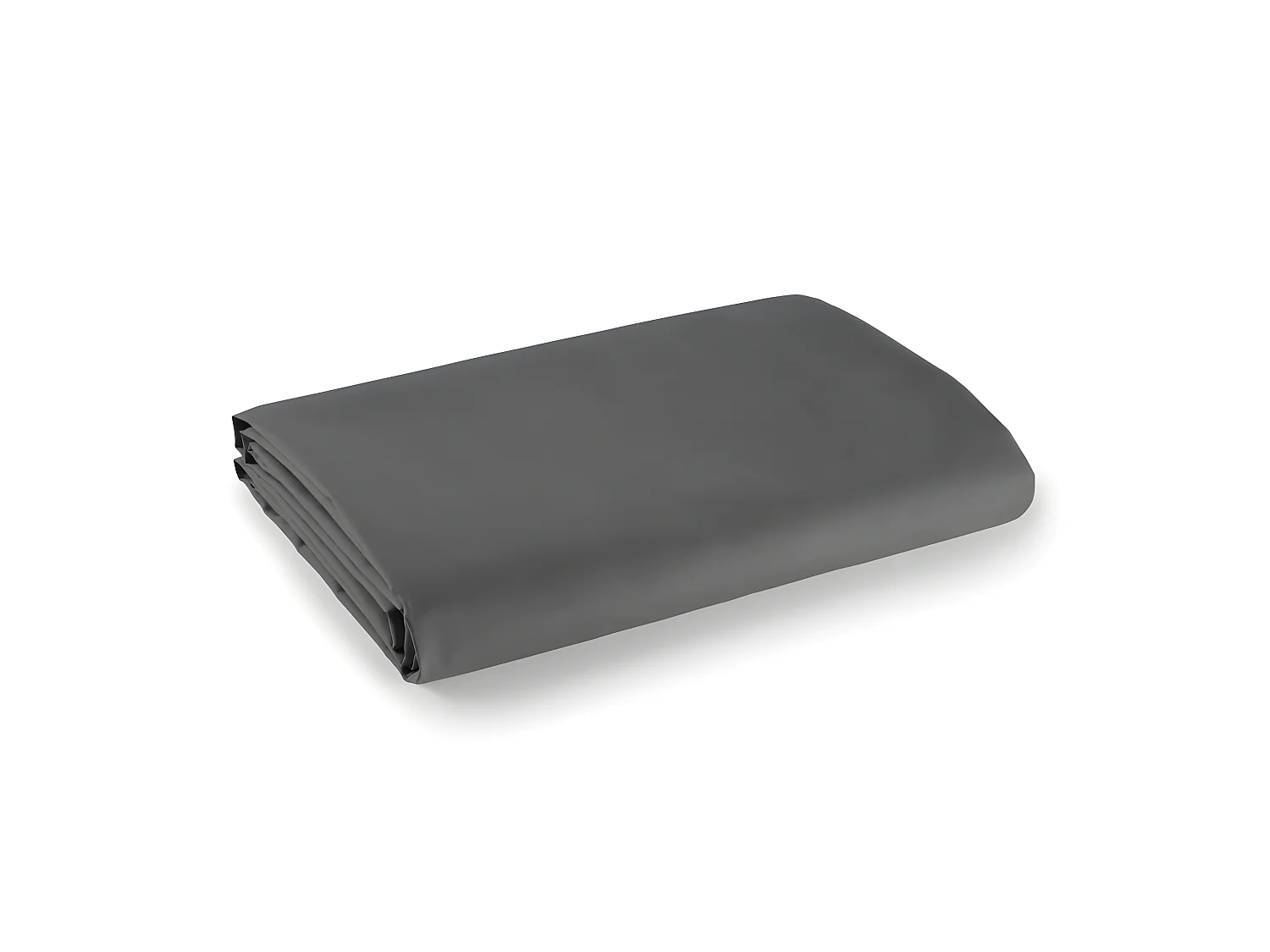 Drap Plat Anthracite 240 X 300 Cm Pour Lit 2 Places 100% Coton/57 Fils/cm²