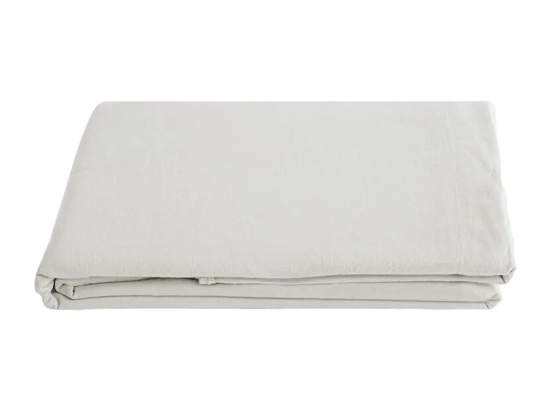 Drap plat Palace pur coton teint lavé, 63 fils/cm² Vent du sud