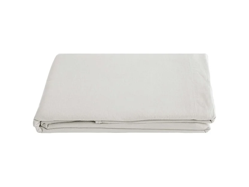 Drap plat Palace pur coton teint lavé, 63 fils/cm² Vent du sud
