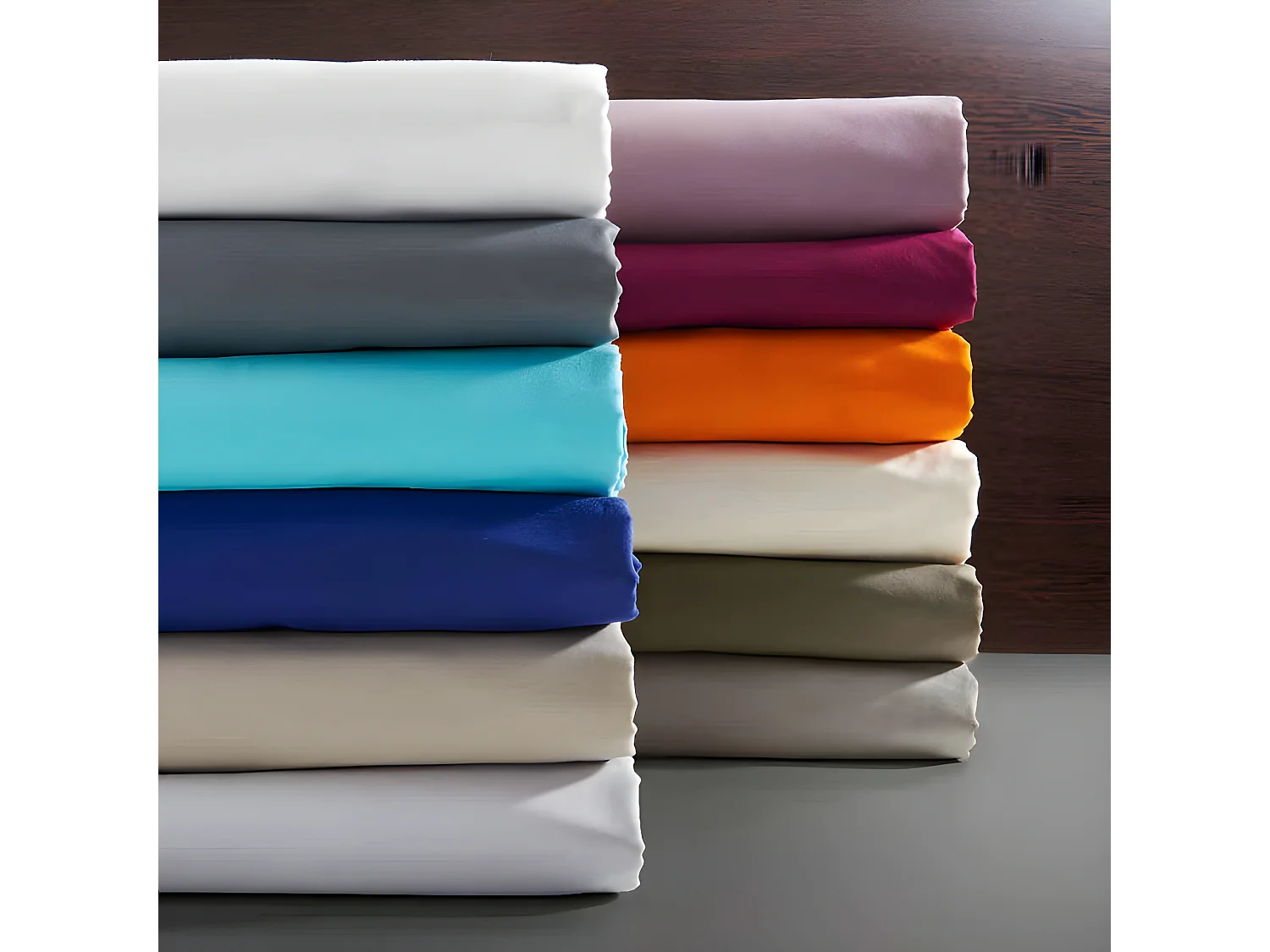 Drap plat 100% Coton / 57 fils/cm²