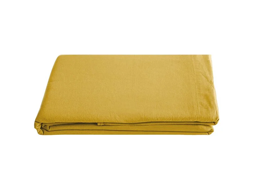 Drap plat Palace pur coton teint lavé, 63 fils/cm² Vent du sud