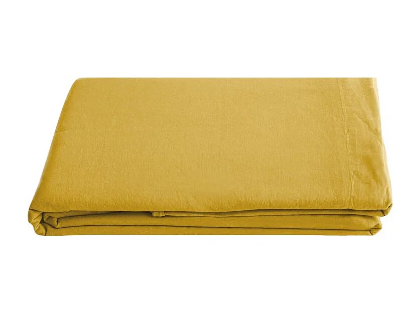 Drap plat Palace pur coton teint lavé, 63 fils/cm² Vent du sud