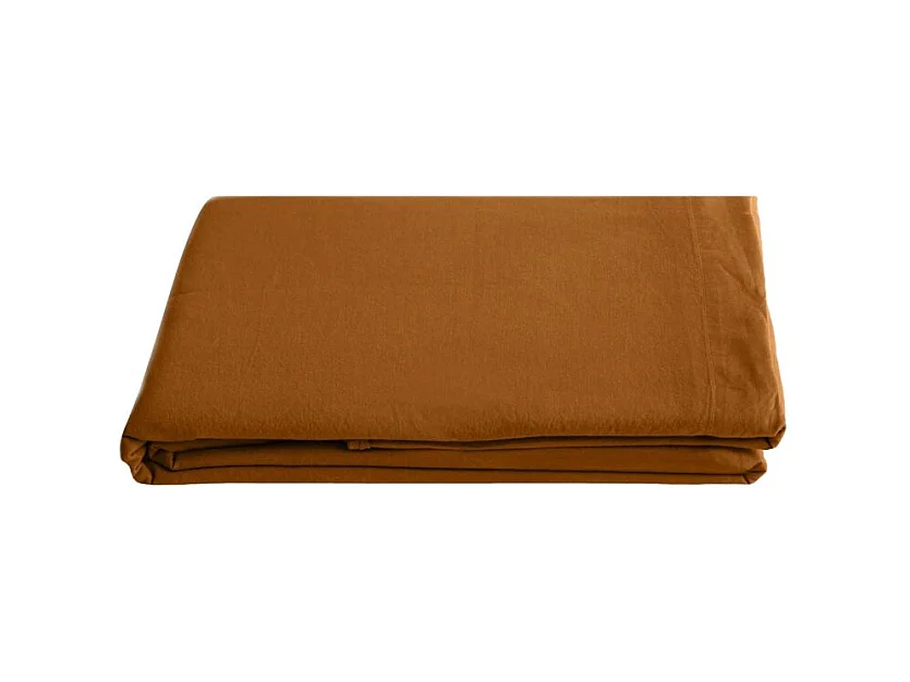 Drap plat Palace pur coton teint lavé, 63 fils/cm² Vent du sud