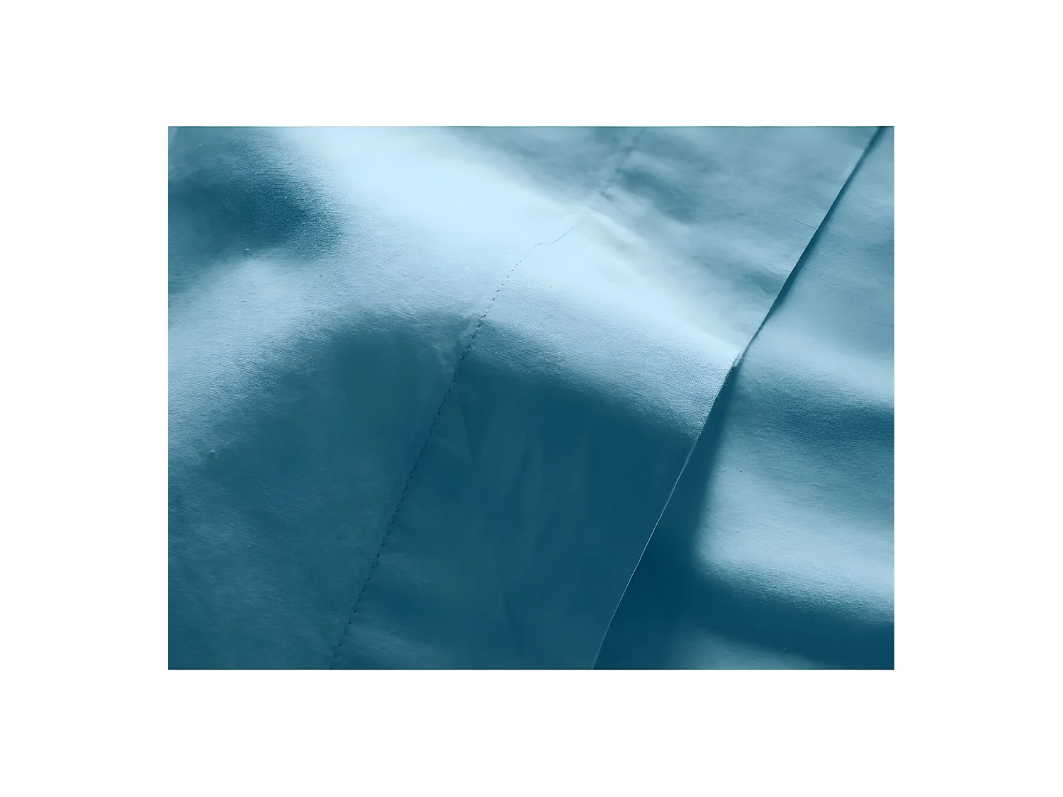 Drap Plat Palace Pur Coton Teint Lavé, 63 Fils/cm² - Palace Topaze - 270 X 290 Cm Pour Lit King Size