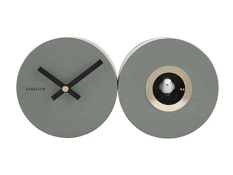 Wandklok Duo Cuckoo - Jungle groen