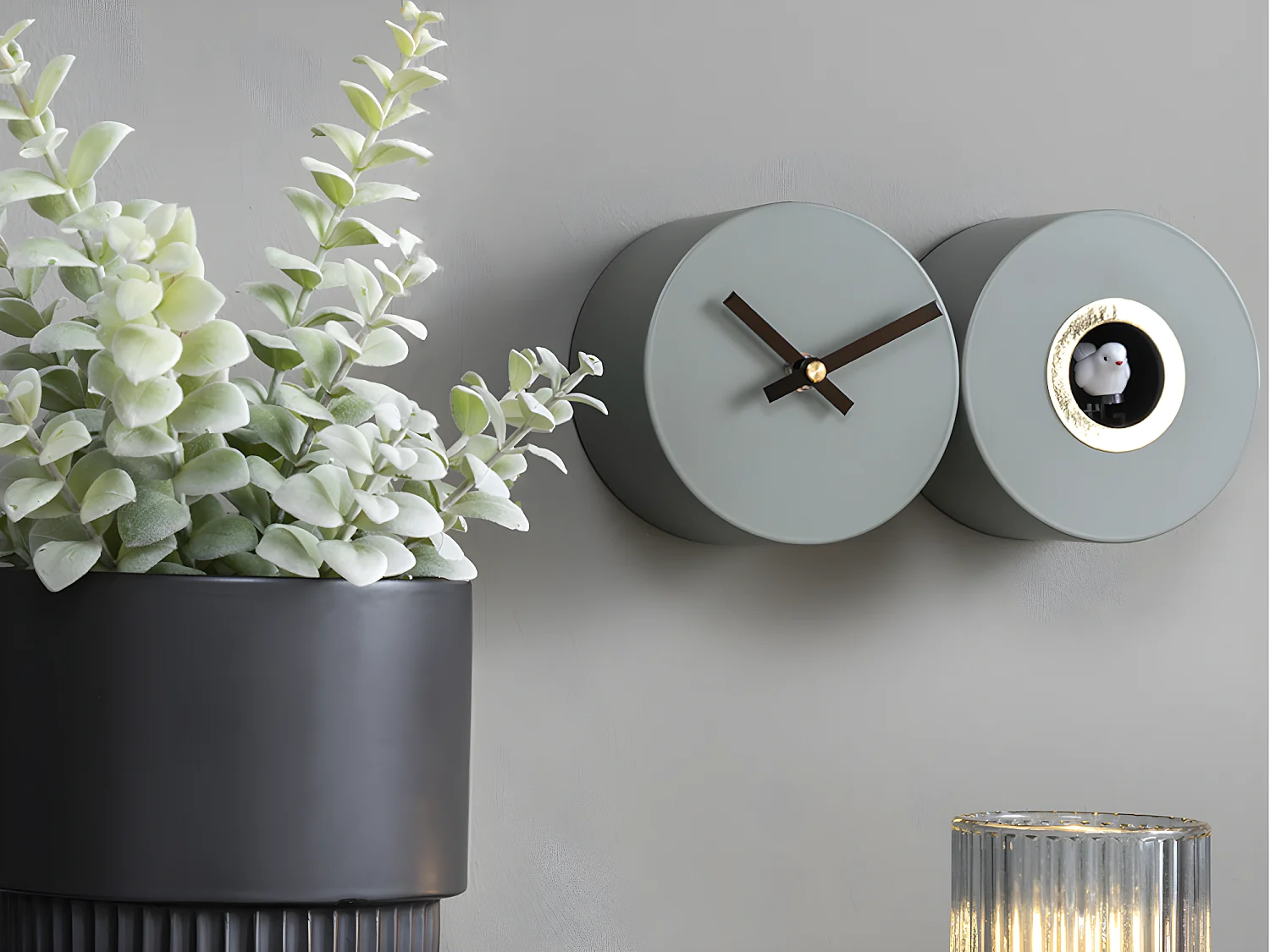 Horloge murale Duo Cuckoo - Hauteur 13 cm - PRESENT TIME