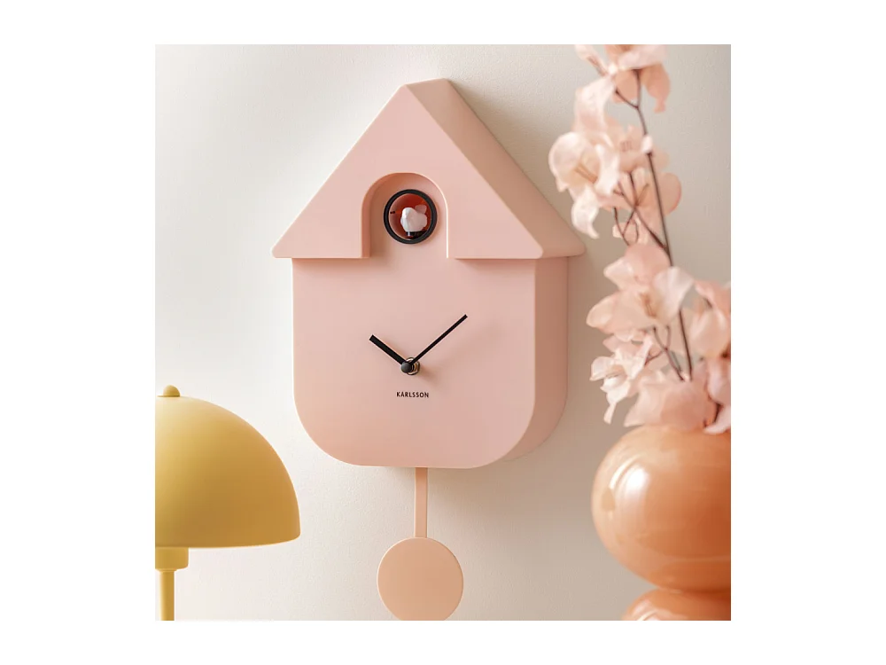 Modern Cuckoo - Horloge à pendule - Rose pastel