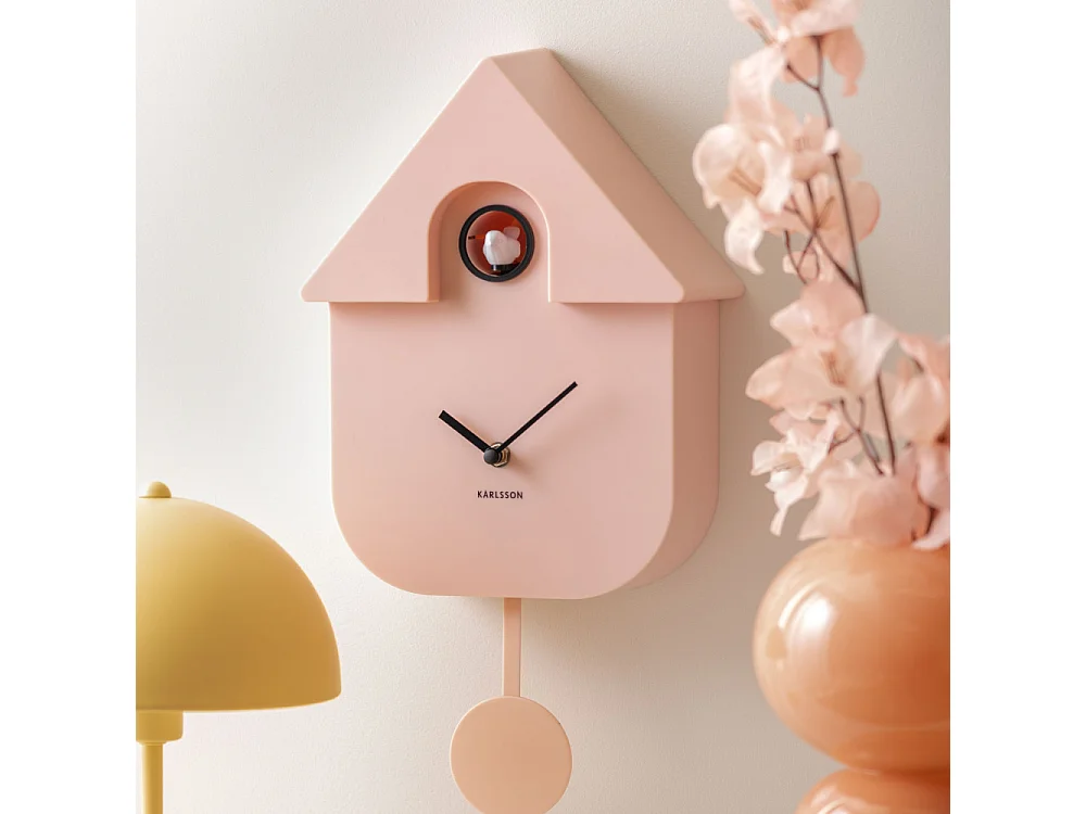 Modern Cuckoo - Horloge à pendule - Rose pastel