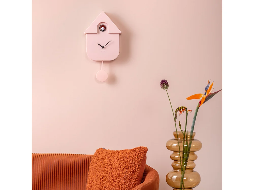 Modern Cuckoo - Horloge à pendule - Rose pastel