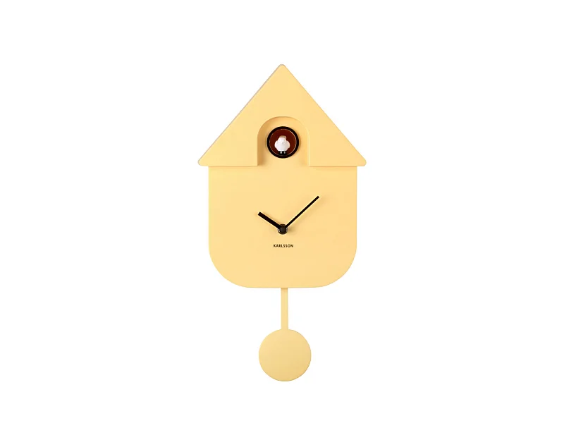 Modern Cuckoo - Horloge à pendule - Couleur - Jaune