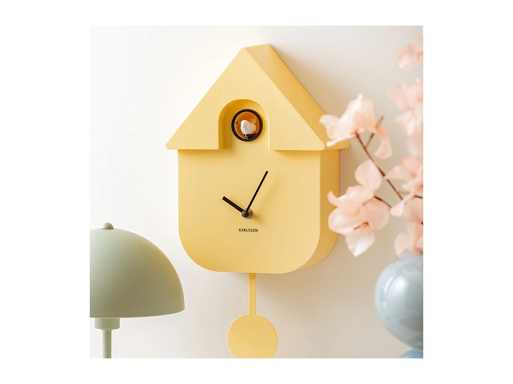 Modern Cuckoo - Horloge à pendule - Couleur - Jaune