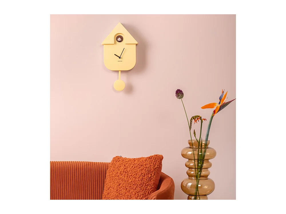 Modern Cuckoo - Horloge à pendule - Couleur - Jaune