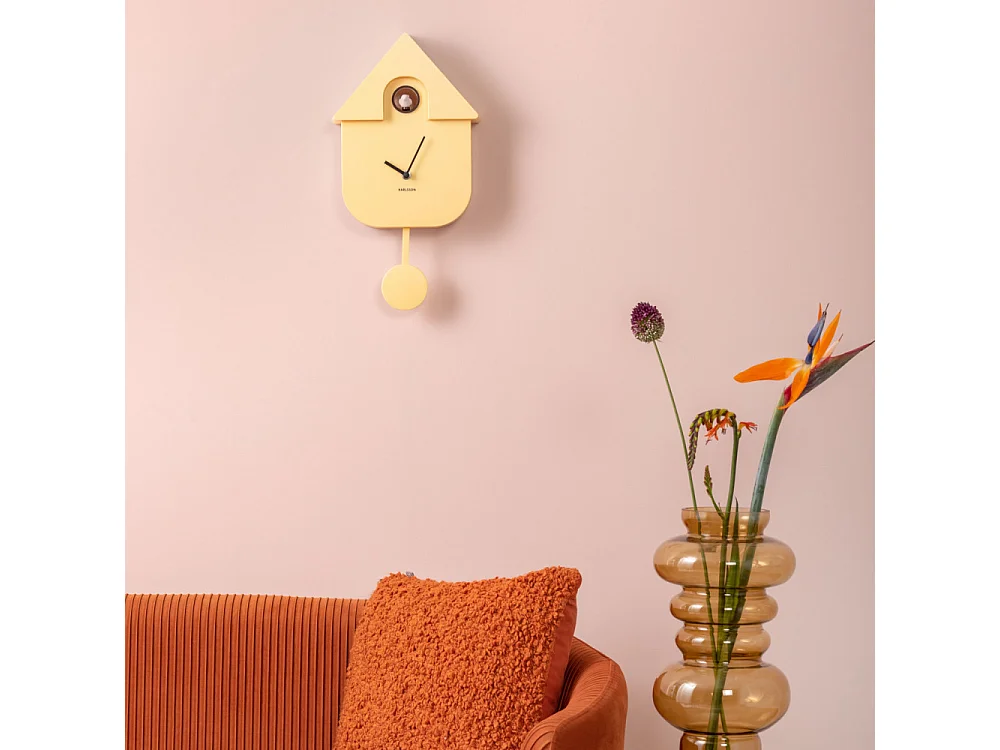 Modern Cuckoo - Horloge à pendule - Couleur - Jaune