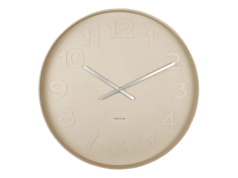 Wanduhr Mr. Brown Numbers Large - Sandbraun - Ø51cm
