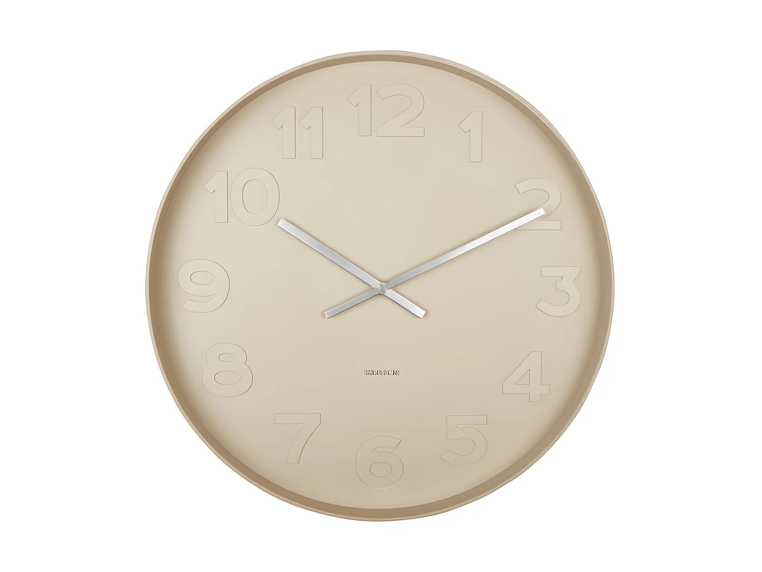 Wanduhr Mr. Brown Numbers Large - Sandbraun - Ø51cm