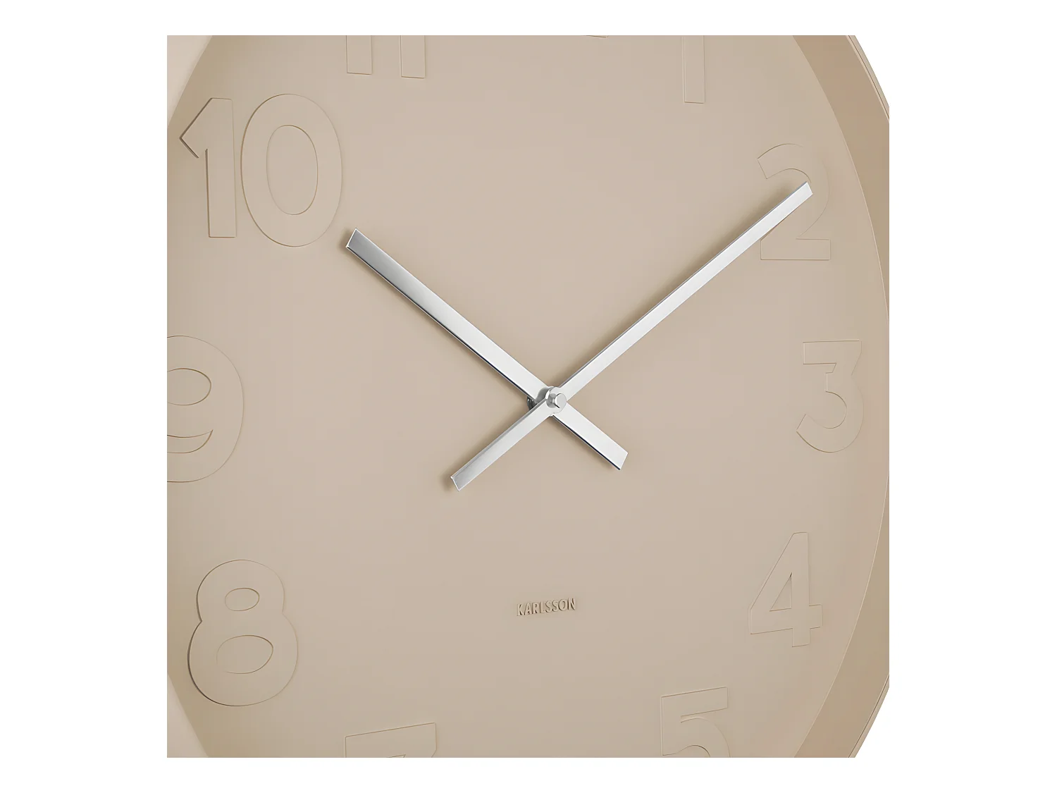 Wanduhr Mr. Brown Numbers Large - Sandbraun - Ø51cm