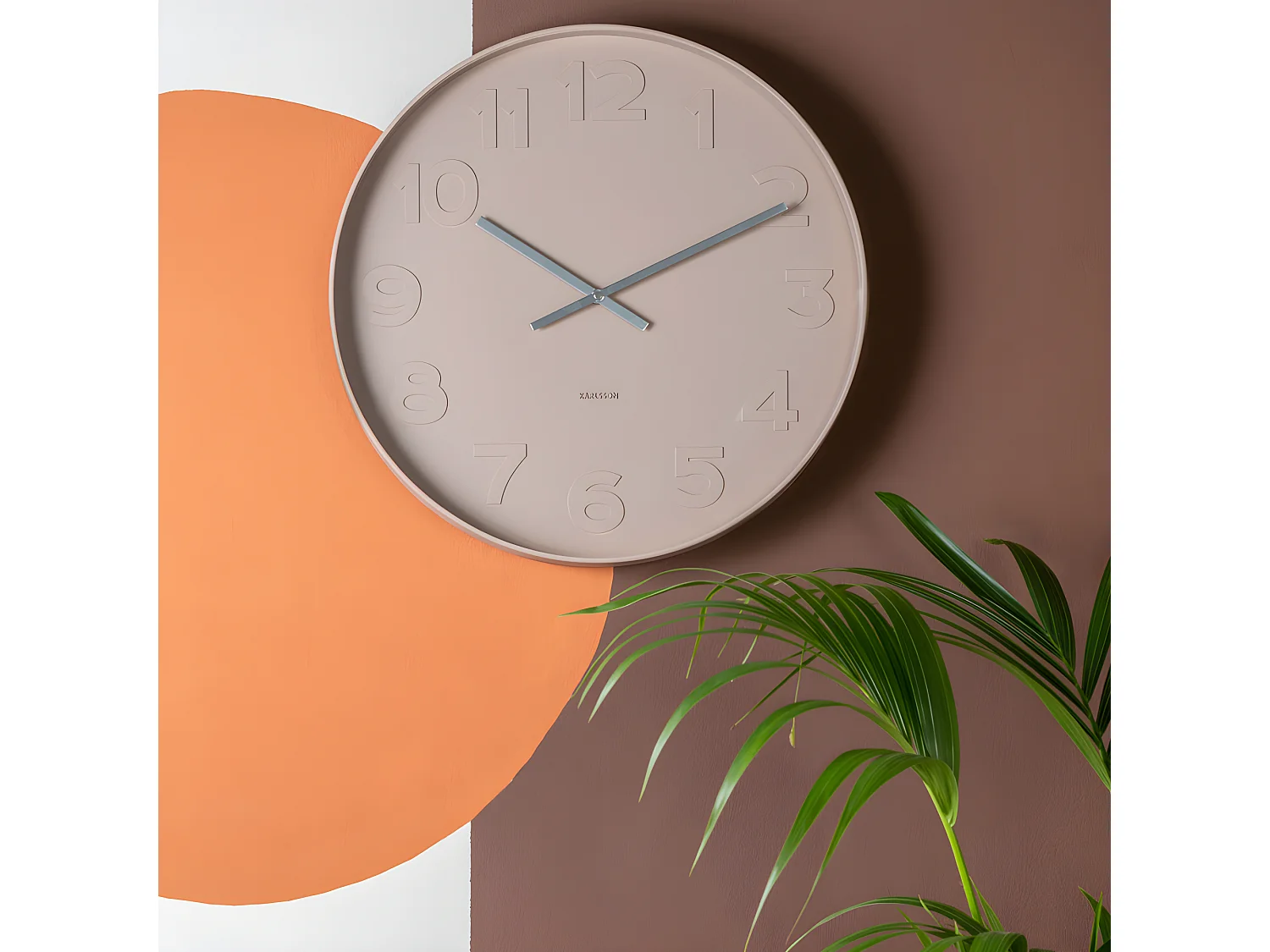 Mr. Brown - Horloge murale ronde ø51cm : Couleur - Beige