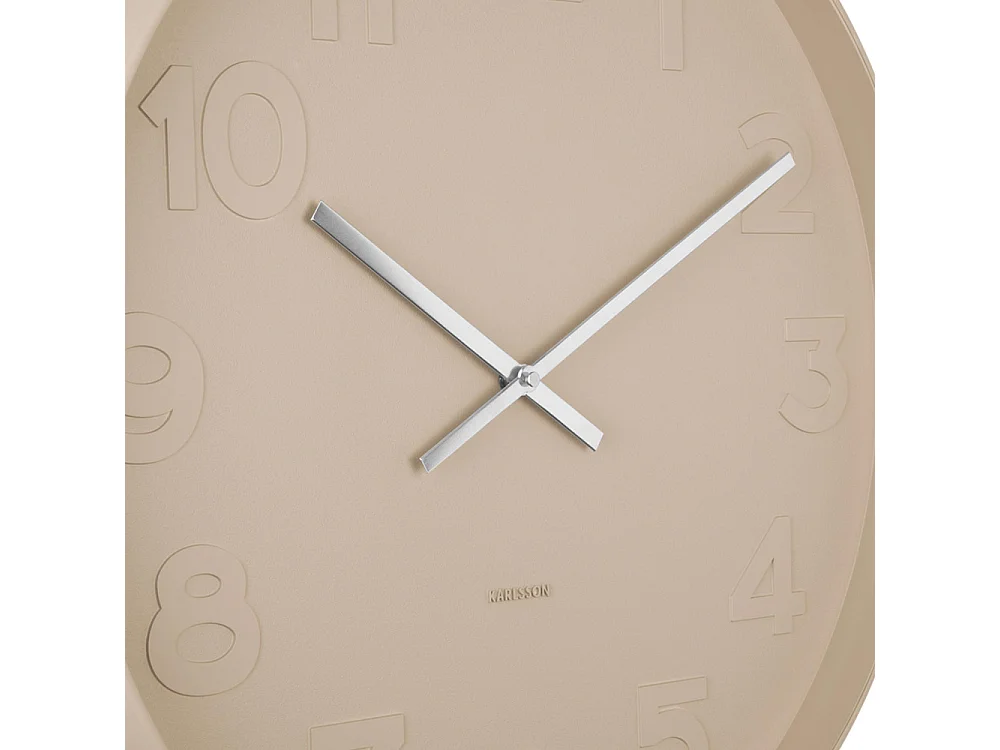 Mr. Brown - Horloge murale ronde ø51cm : Couleur - Beige