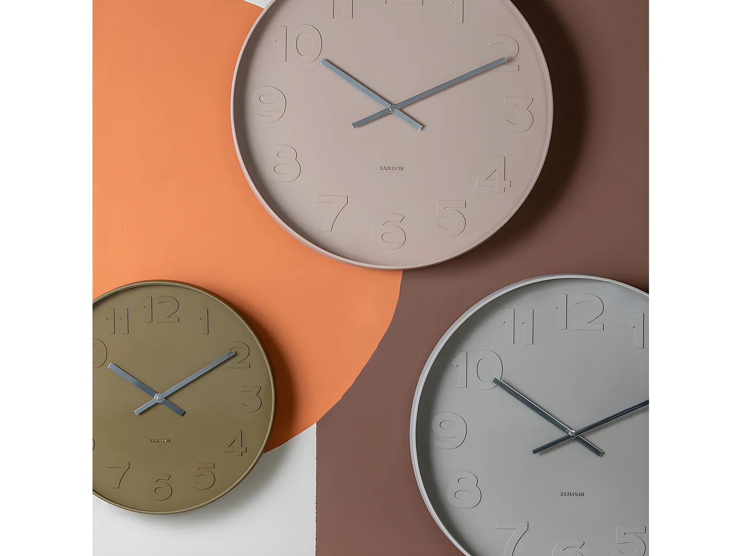 Mr. Brown - Horloge murale ronde ø51cm : Couleur - Beige