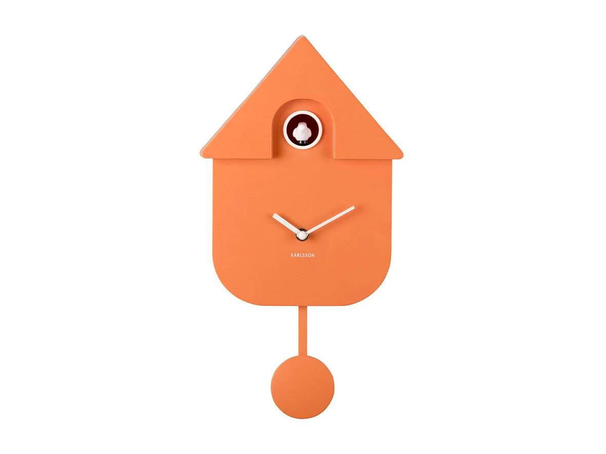 Reloj de pared moderno de cuco - Naranja