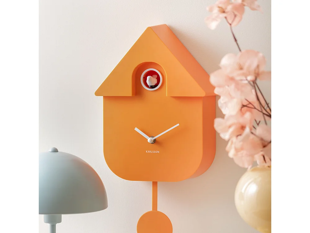 Reloj de pared moderno de cuco - Naranja