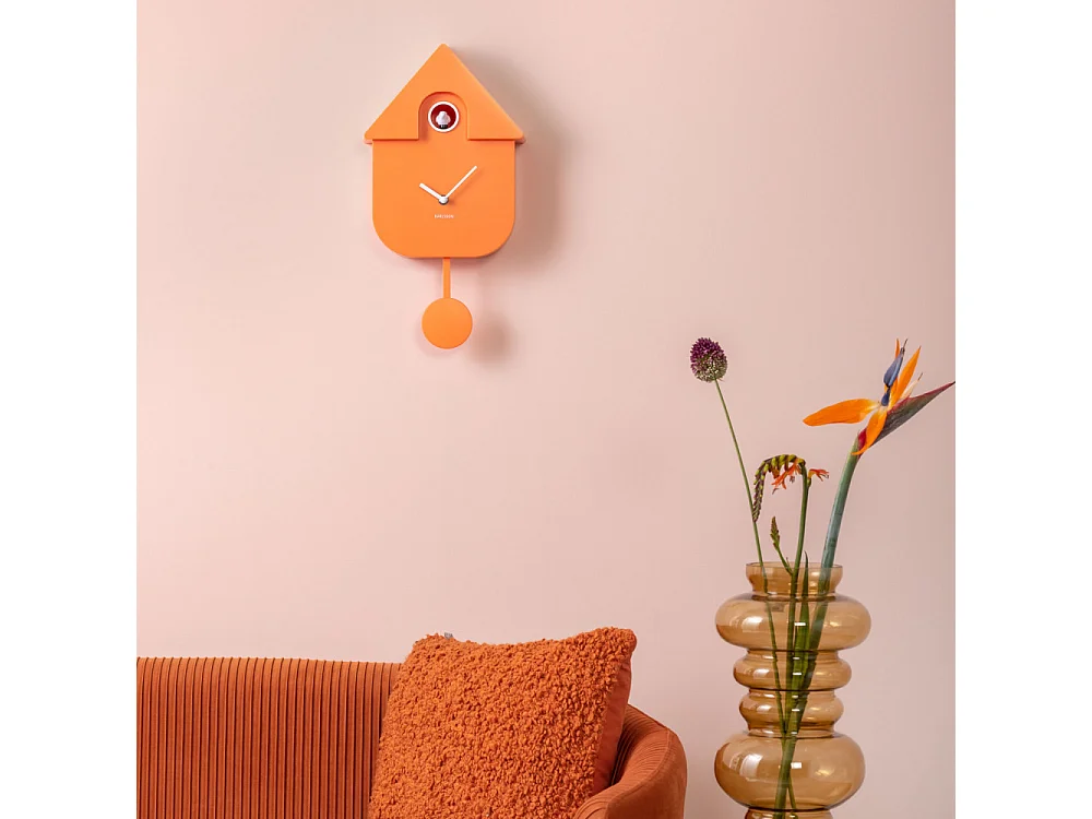 Reloj de pared moderno de cuco - Naranja