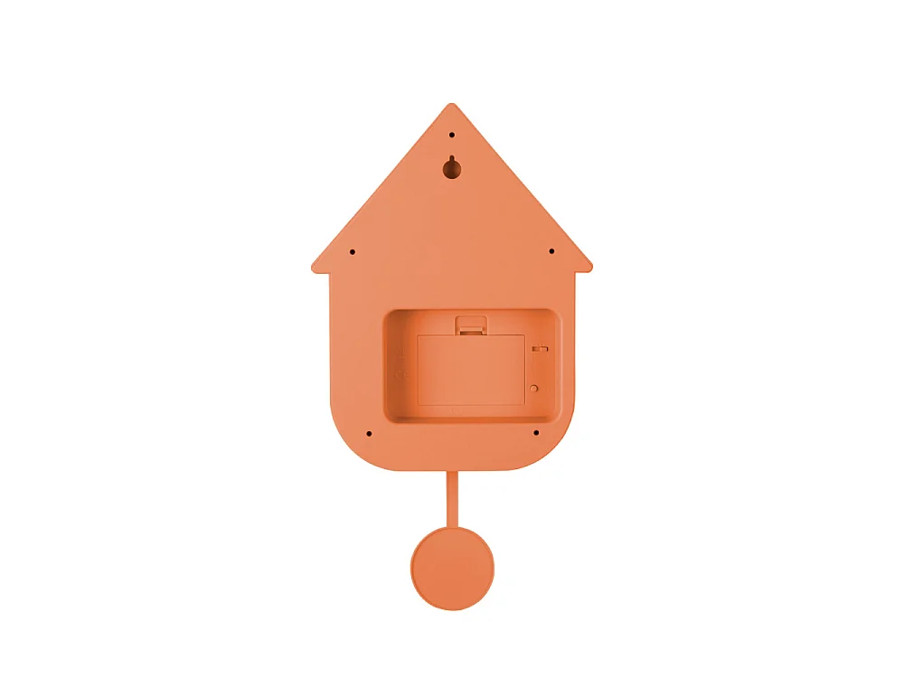 Wanduhr Modern Kuckuck - Orange