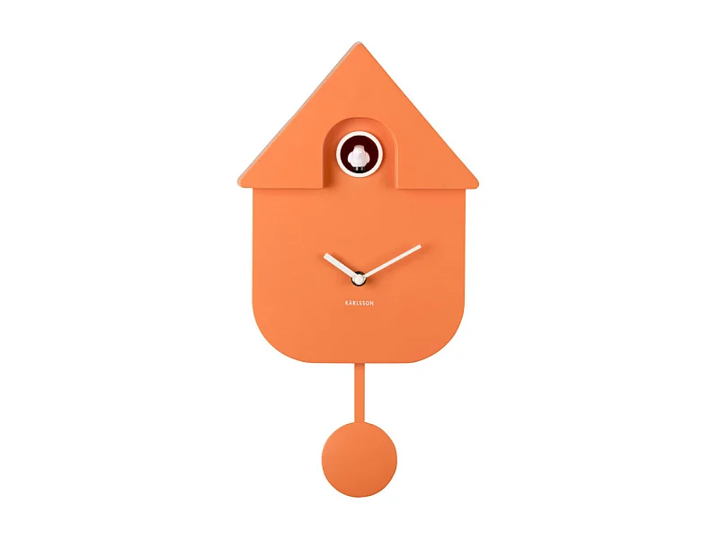 Wandklok Modern Cuckoo - Oranje