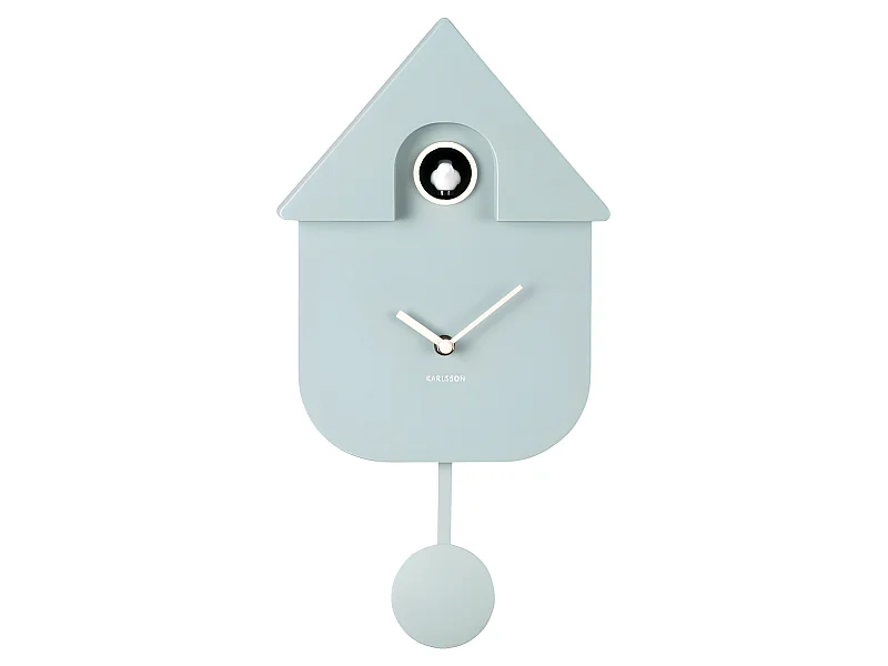 Wanduhr Modern Kuckuck - Soft Blue