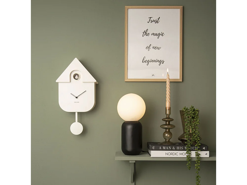 Modern Cuckoo - Horloge à pendule - Blanc