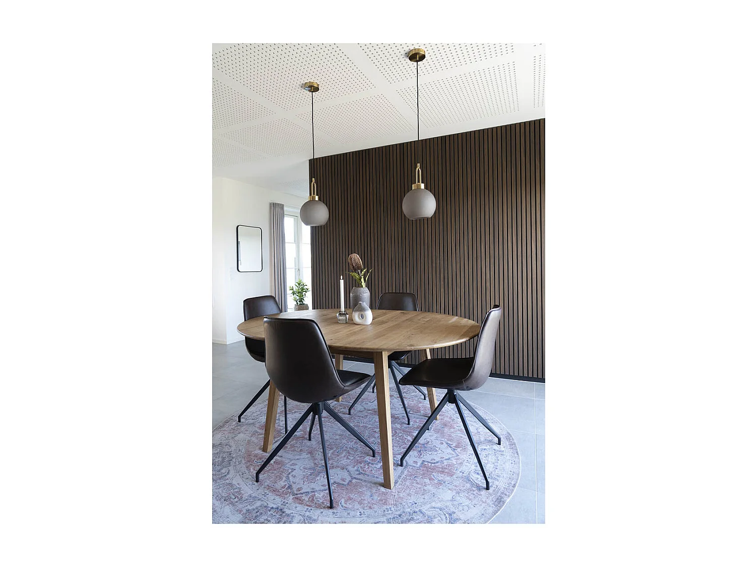 Luton Lampe Pendelleuchte Ø25cm rauchfarbenen Glas.